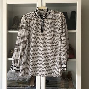 JCREW CHIFFON DOT BLOUSE